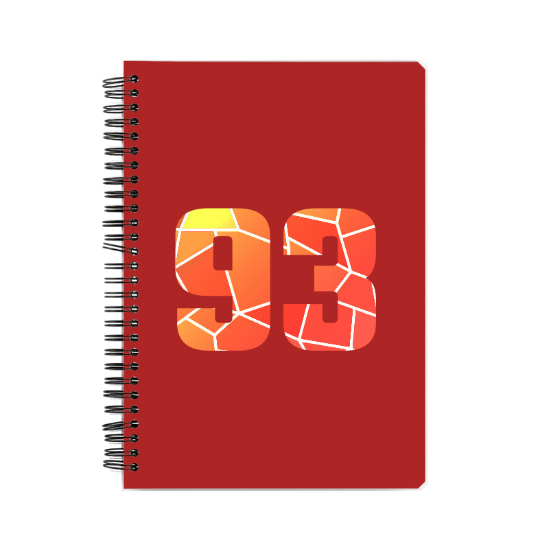 93 Number Notebook (Red)