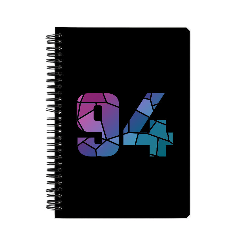 94 Number Notebook (Black)