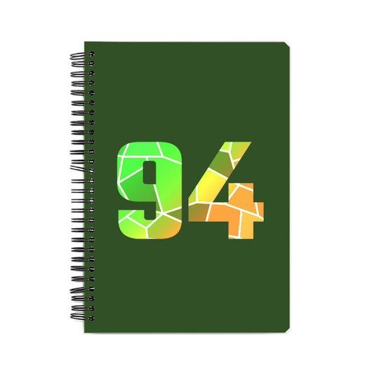 94 Number Notebook (Olive Green)