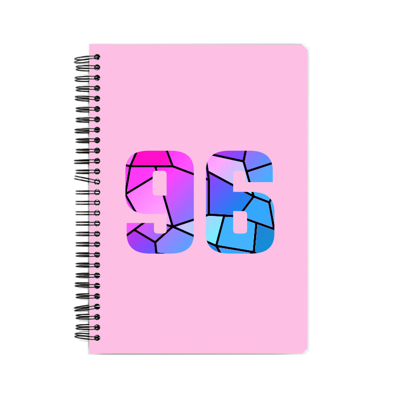 96 Number Notebook (Light Pink)