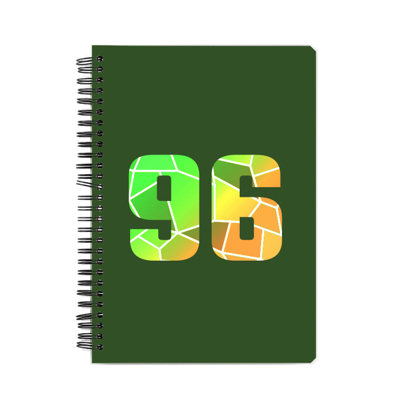 96 Number Notebook (Olive Green)