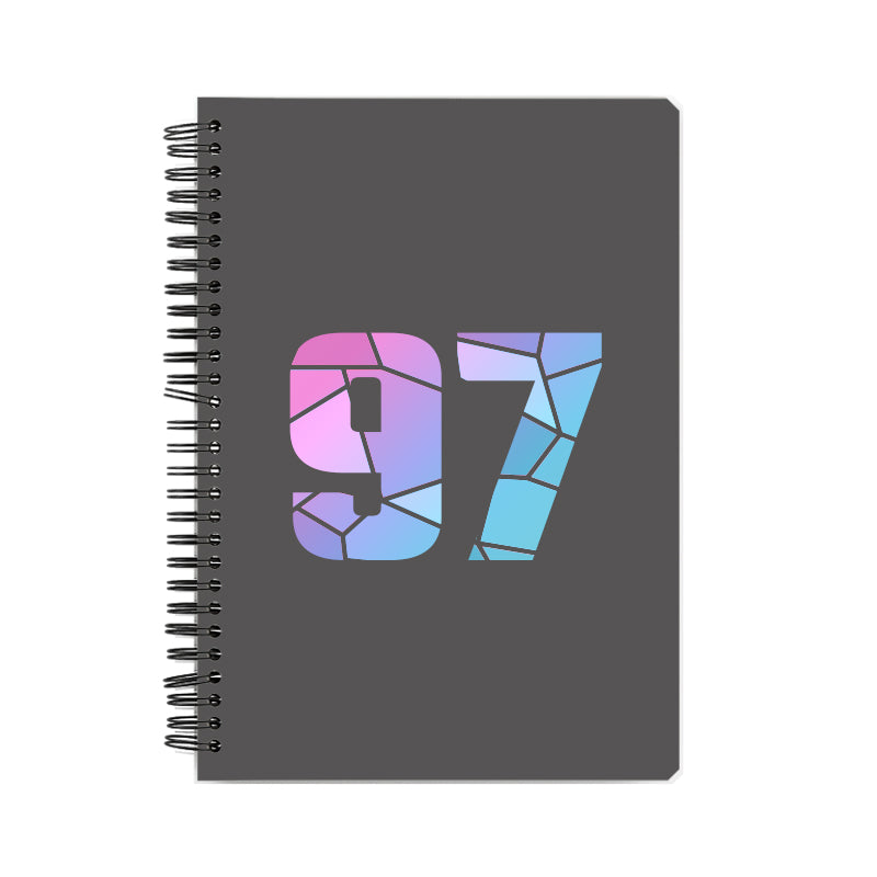 97 Number Notebook (Charcoal Grey)