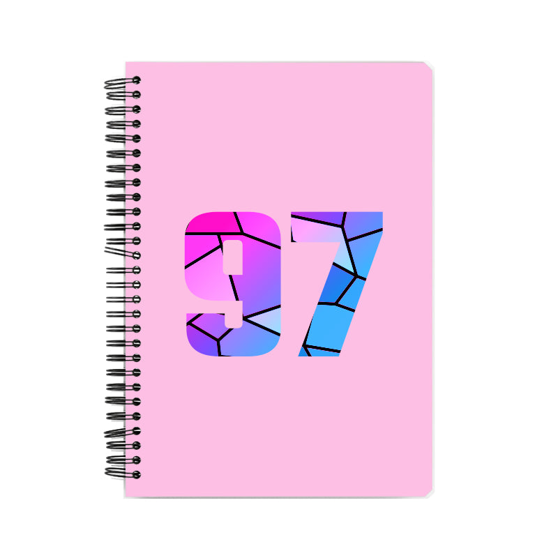 97 Number Notebook (Light Pink)