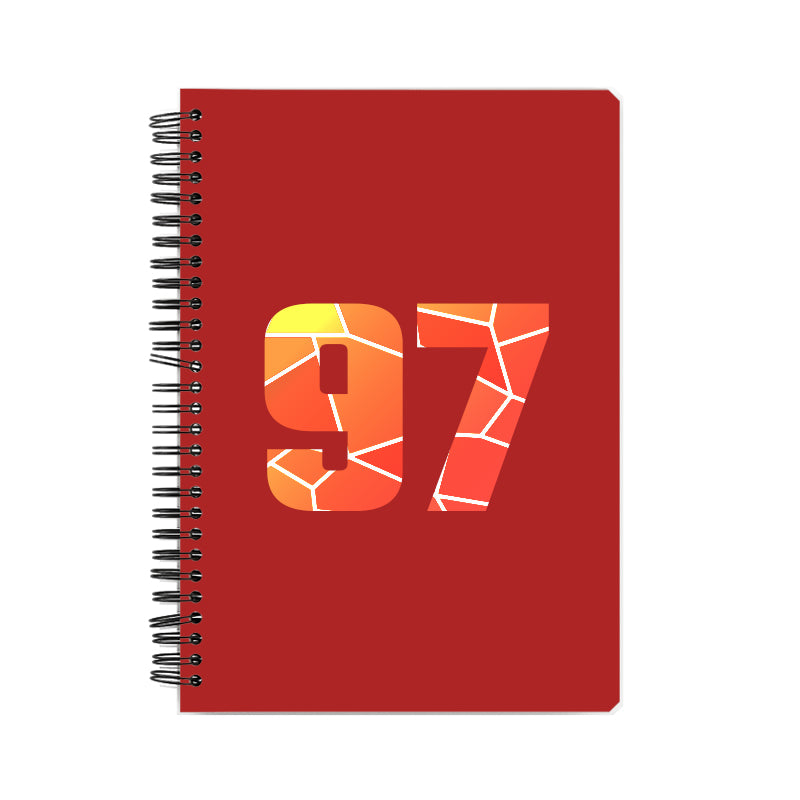 97 Number Notebook (Red)