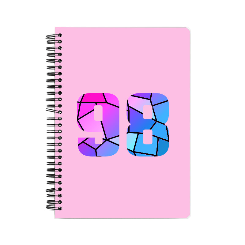 98 Number Notebook (Light Pink)