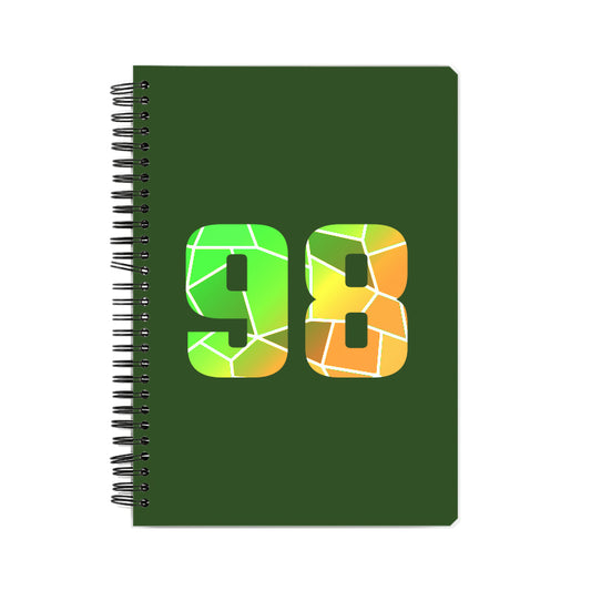 98 Number Notebook (Olive Green)