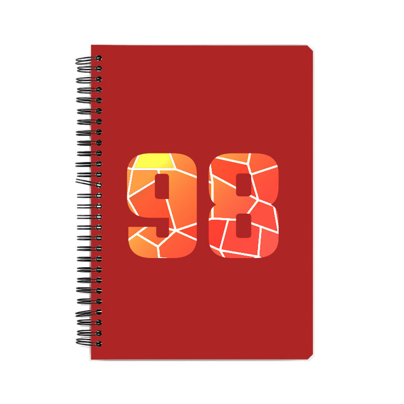 98 Number Notebook (Red)