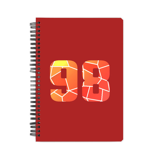 98 Number Notebook (Red)