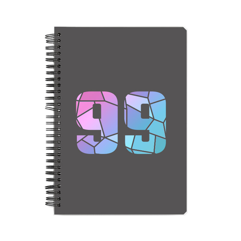 99 Number Notebook (Charcoal Grey)