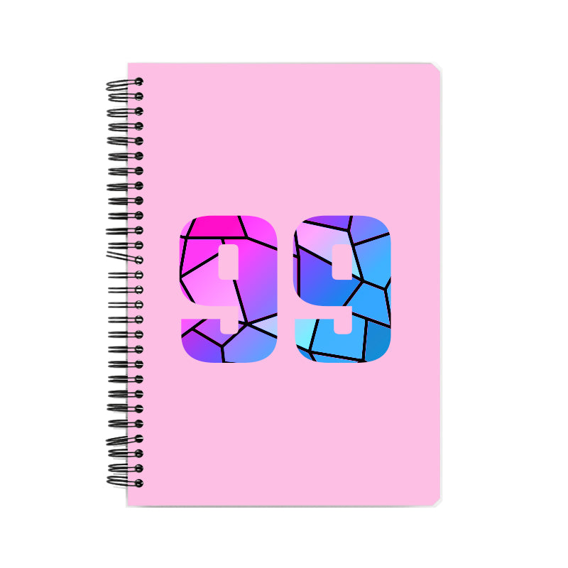 99 Number Notebook (Light Pink)