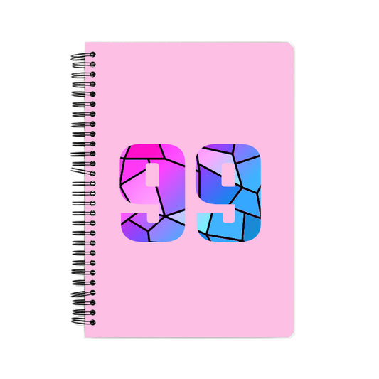 99 Number Notebook (Light Pink)