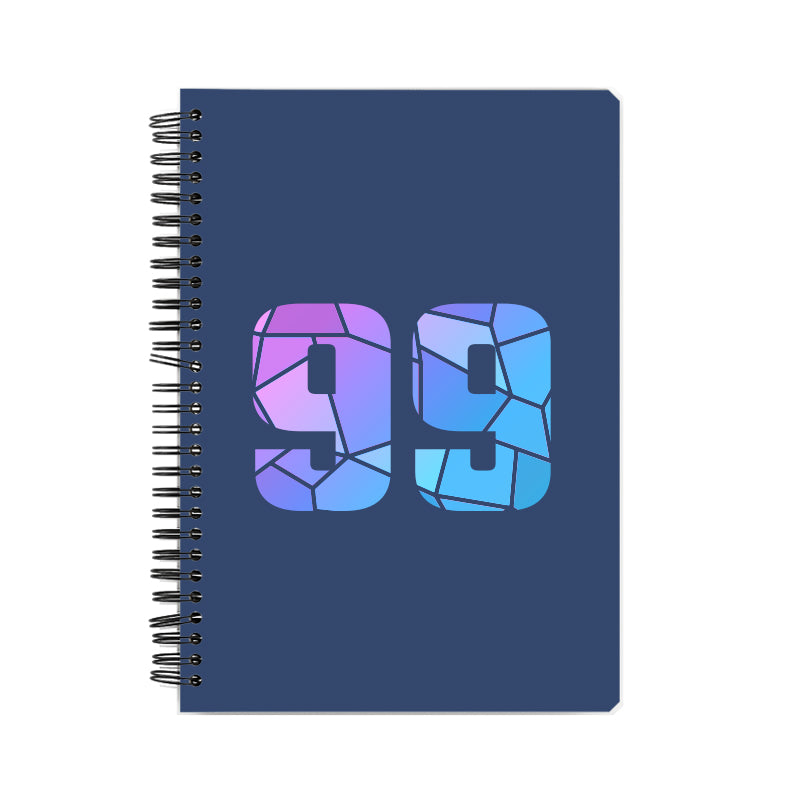 99 Number Notebook (Navy Blue)