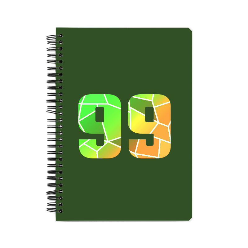 99 Number Notebook (Olive Green)