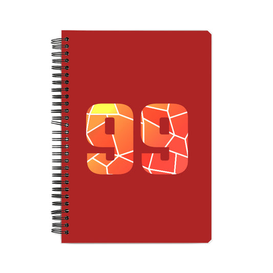 99 Number Notebook (Red)