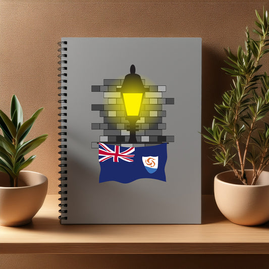 Anguilla  Street Lamp Bricks Notebook