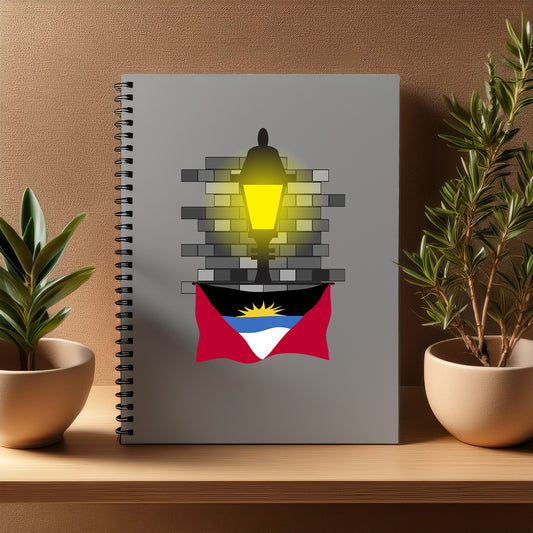 Antigua and Barbuda  Street Lamp Bricks Notebook