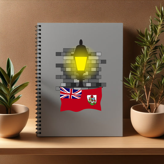 Bermuda  Street Lamp Bricks Notebook