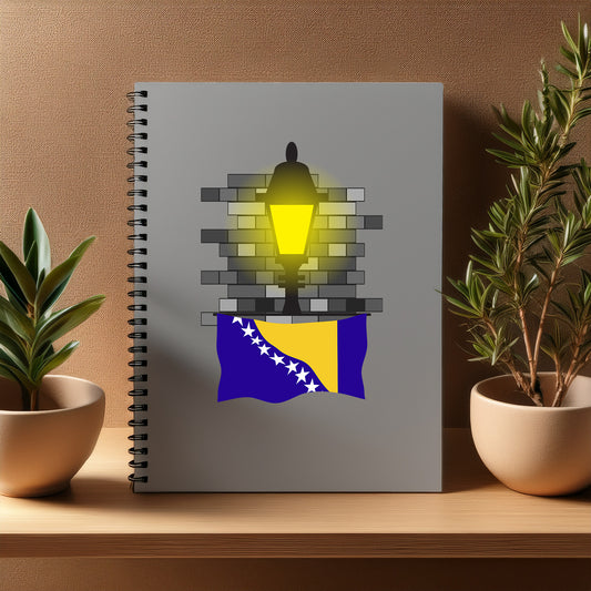 Bosnia and Herzegovina  Street Lamp Bricks Notebook