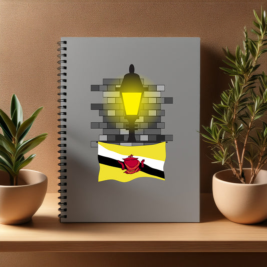 Brunei  Street Lamp Bricks Notebook
