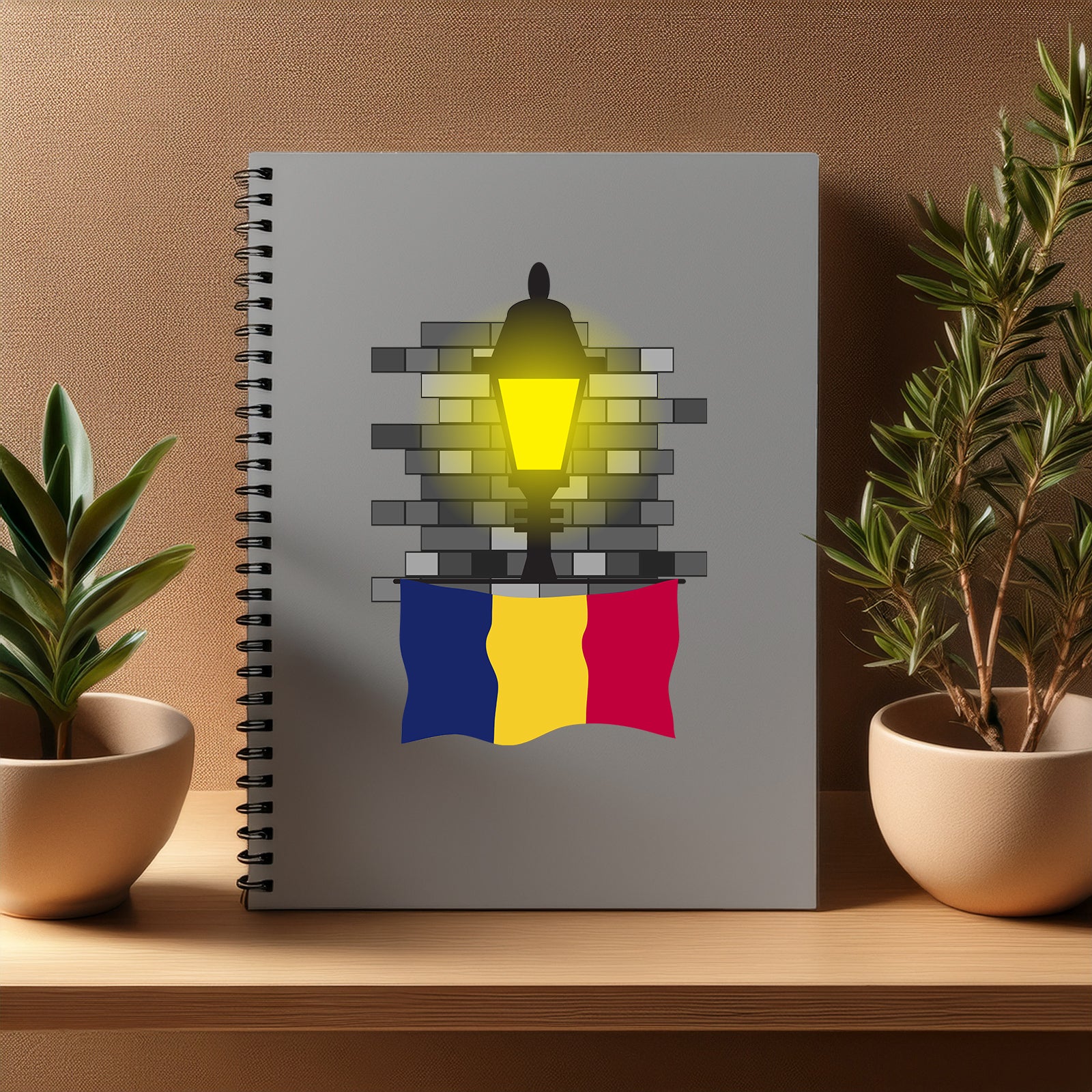 Chad  Street Lamp Bricks Notebook