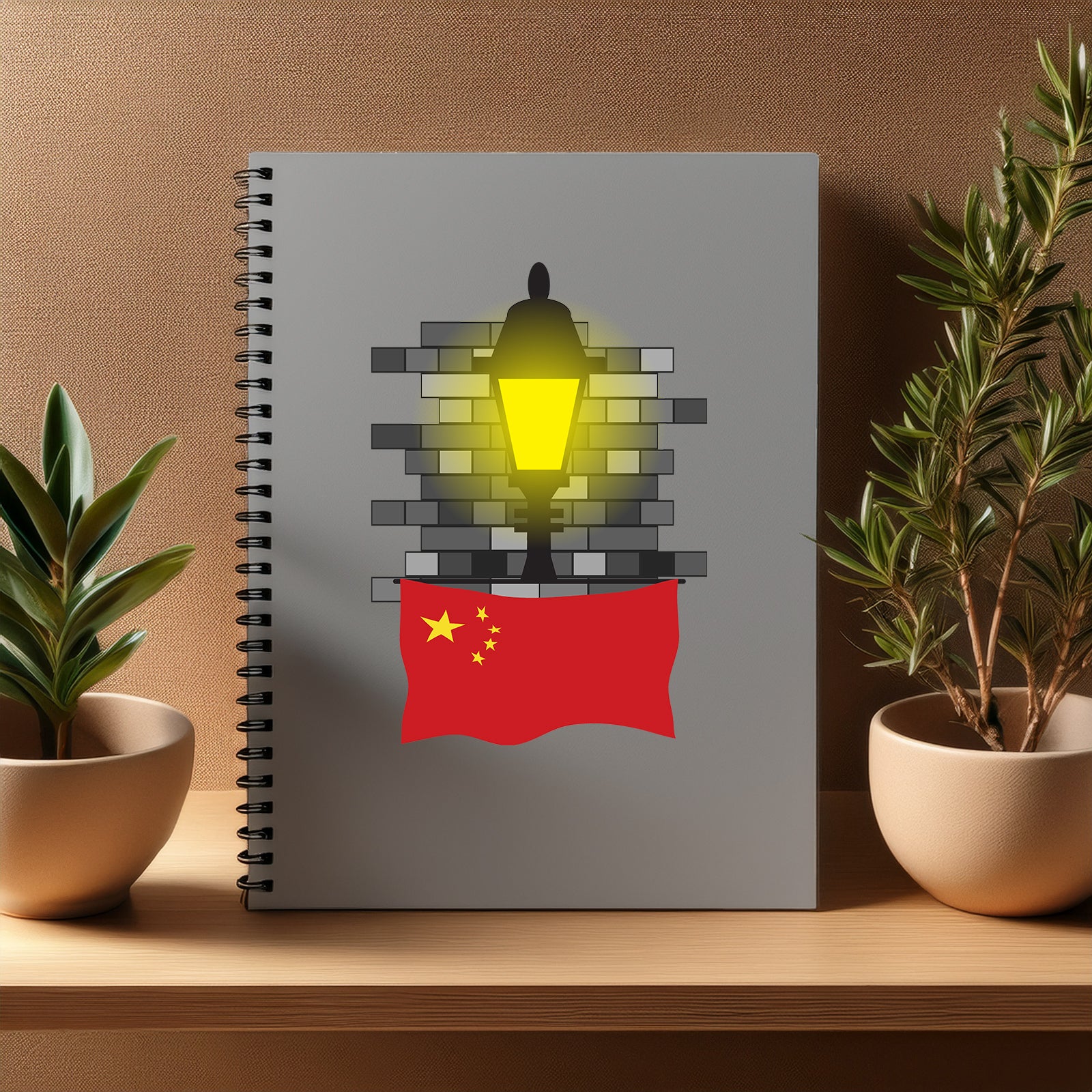 China  Street Lamp Bricks Notebook