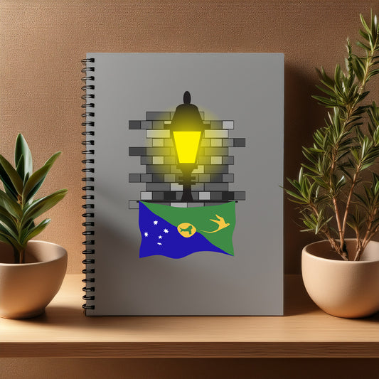 Christmas Island  Street Lamp Bricks Notebook