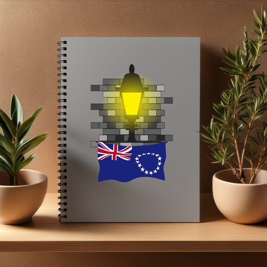 Cook Islands  Street Lamp Bricks Notebook
