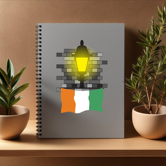 Cote DIvoire  Street Lamp Bricks Notebook