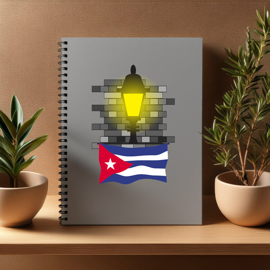 Cuba  Street Lamp Bricks Notebook