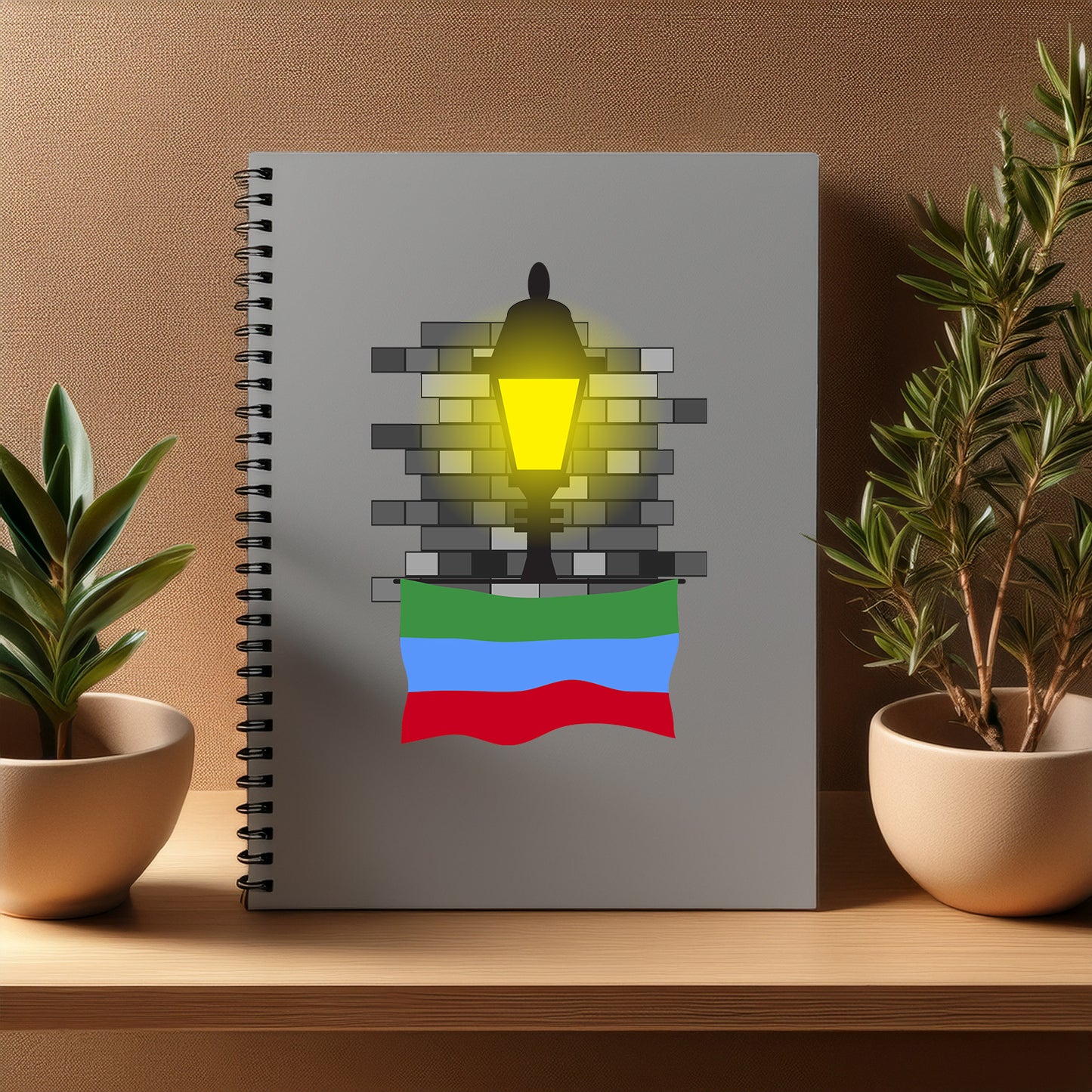 Dagestan  Street Lamp Bricks Notebook