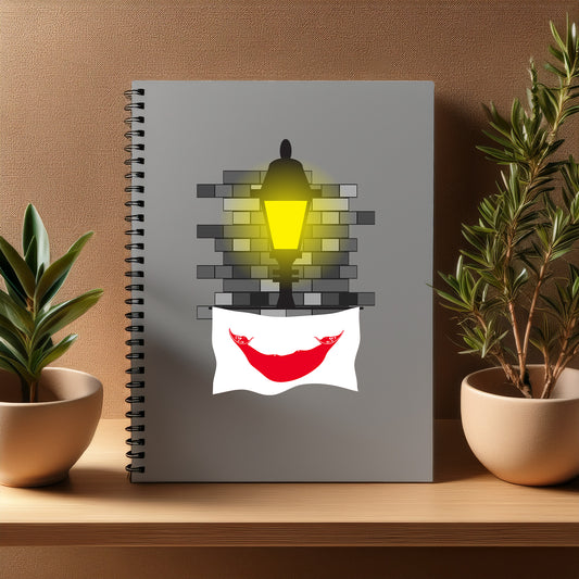 Easter Island Rapa Nui  Street Lamp Bricks Notebook