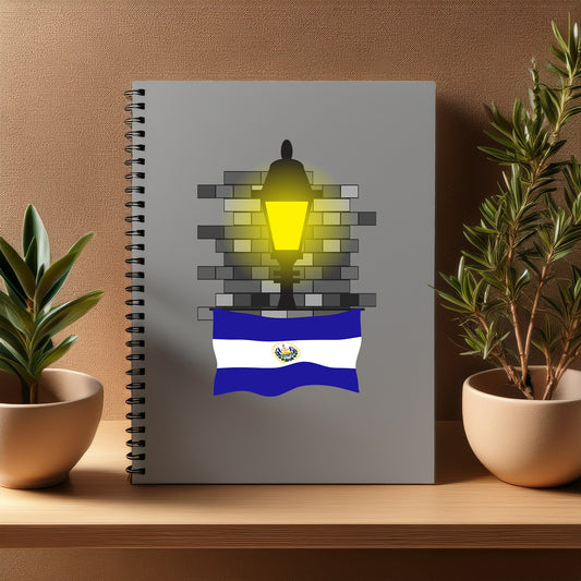 El Salvador  Street Lamp Bricks Notebook