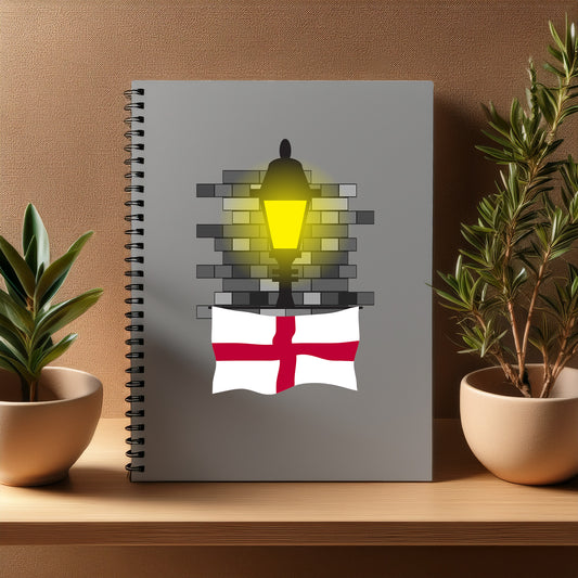 England  Street Lamp Bricks Notebook