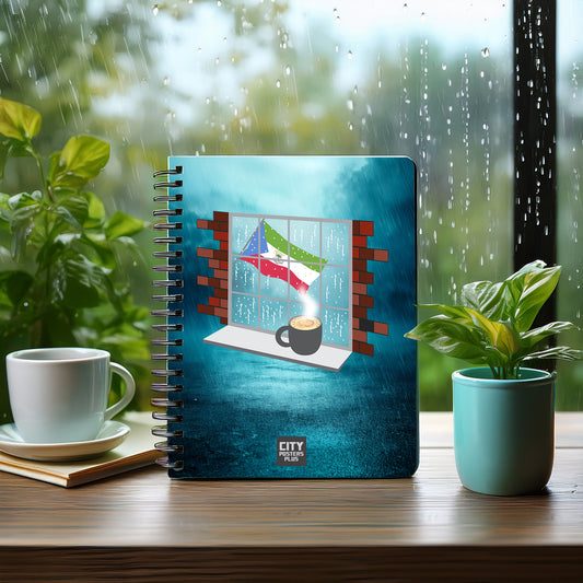 Equatorial Guinea  Coffee Rain Notebook