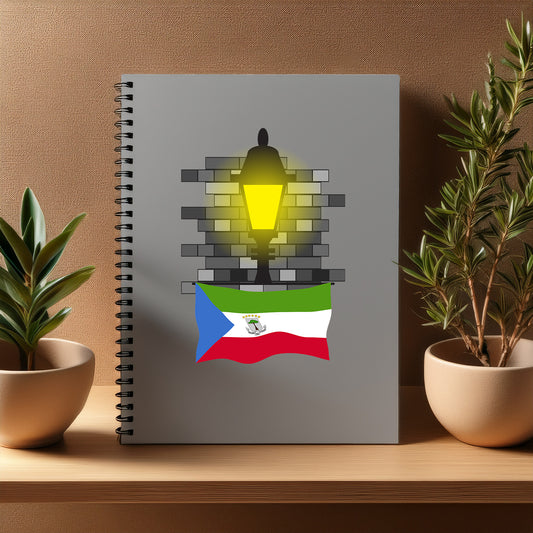 Equatorial Guinea  Street Lamp Bricks Notebook