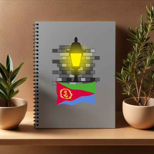 Eritrea  Street Lamp Bricks Notebook