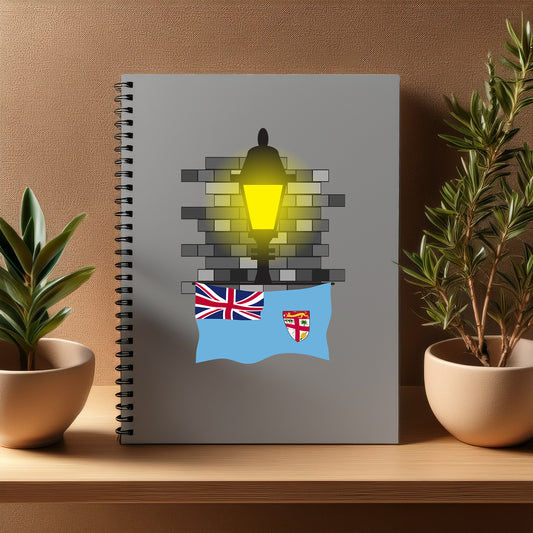 Fiji  Street Lamp Bricks Notebook