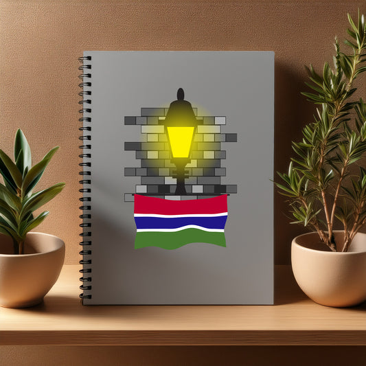 Gambia  Street Lamp Bricks Notebook