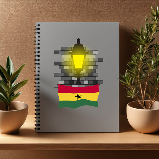 Ghana  Street Lamp Bricks Notebook