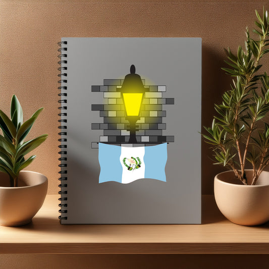 Guatemala  Street Lamp Bricks Notebook