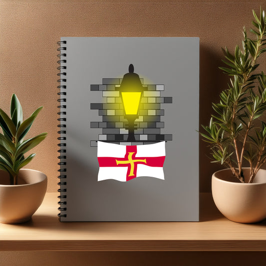 Guernsey  Street Lamp Bricks Notebook