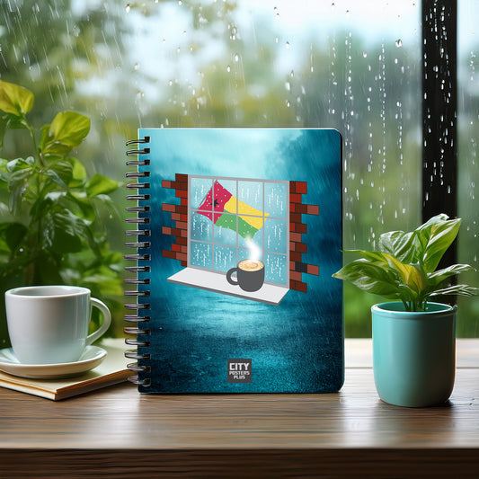 Guinea Bissau  Coffee Rain Notebook
