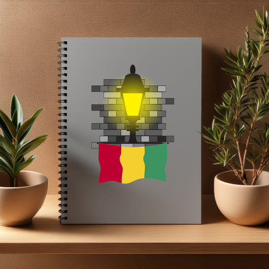Guinea  Street Lamp Bricks Notebook