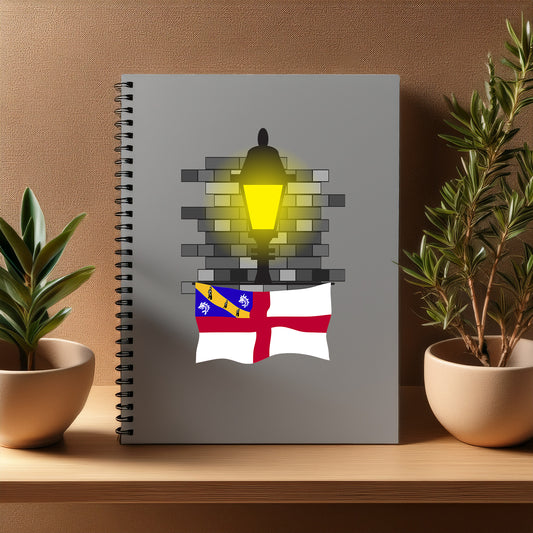 Herm  Street Lamp Bricks Notebook