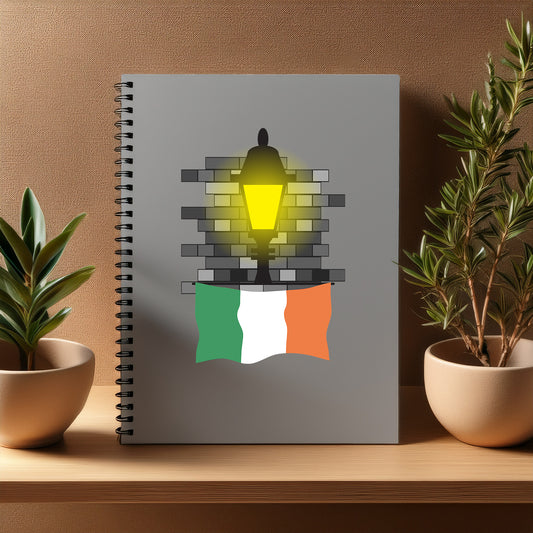 Ireland  Street Lamp Bricks Notebook