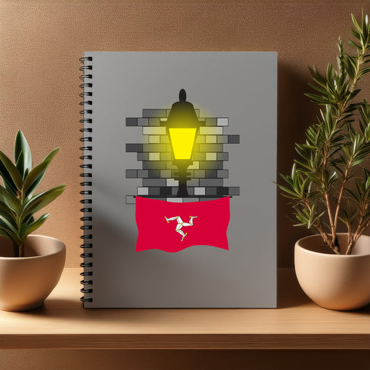 Isle of Man  Street Lamp Bricks Notebook