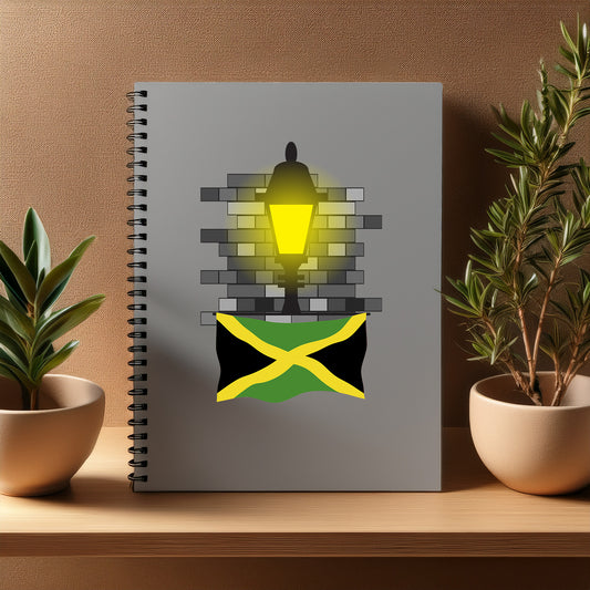 Jamaica  Street Lamp Bricks Notebook