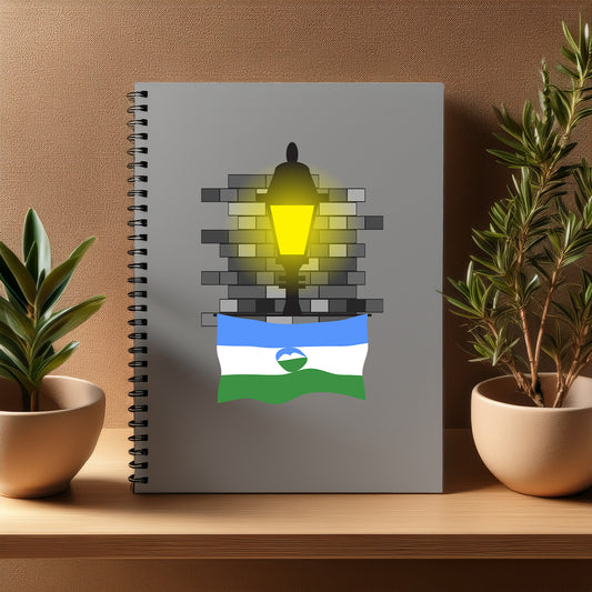 Kabardino Balkaria  Street Lamp Bricks Notebook