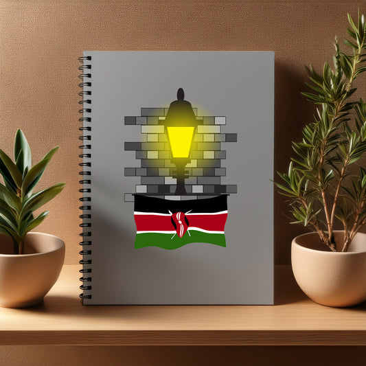 Kenya  Street Lamp Bricks Notebook