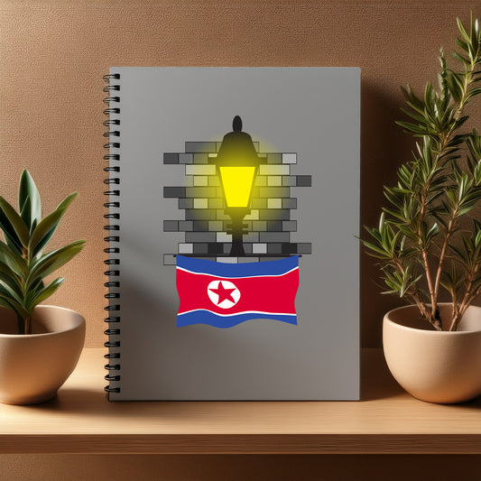 Korea North  Street Lamp Bricks Notebook